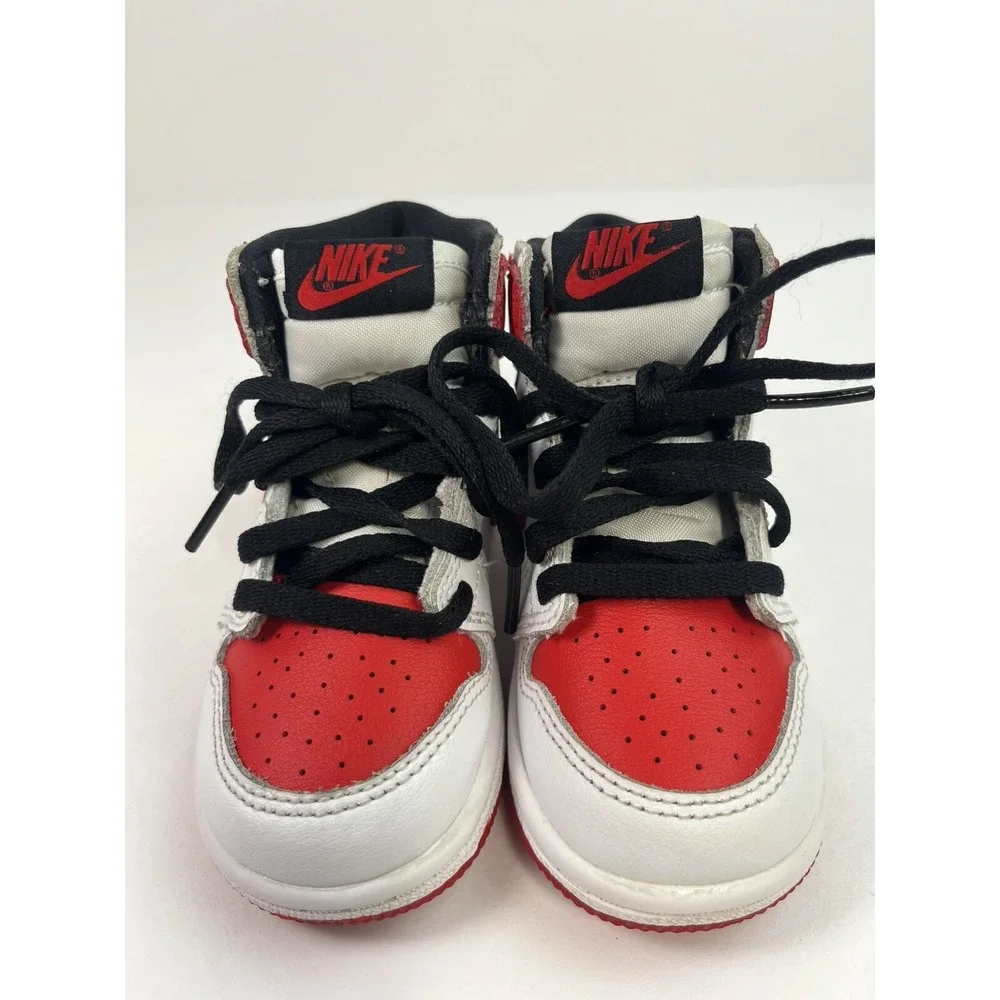 Nike Air Jordan Retro 1 High Heritage Toddler Size 6C Red White AQ2665-161